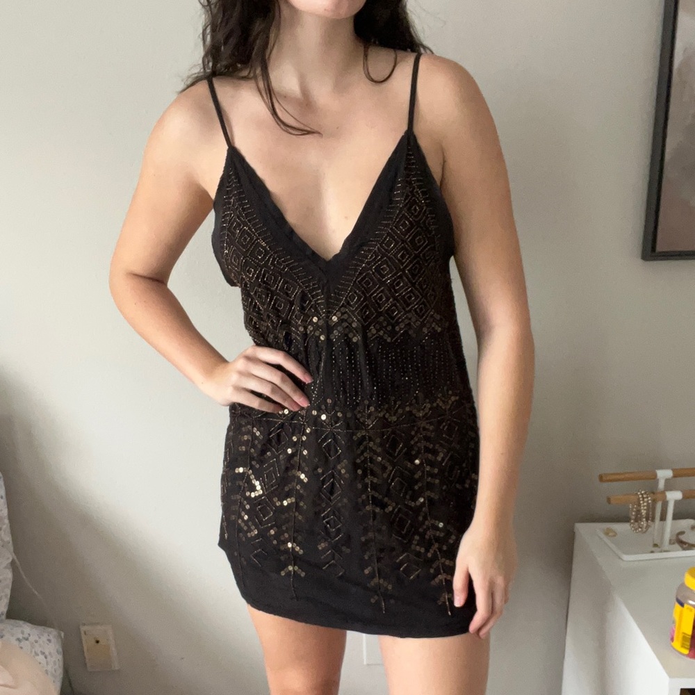 Free People Embellished Mini Dress